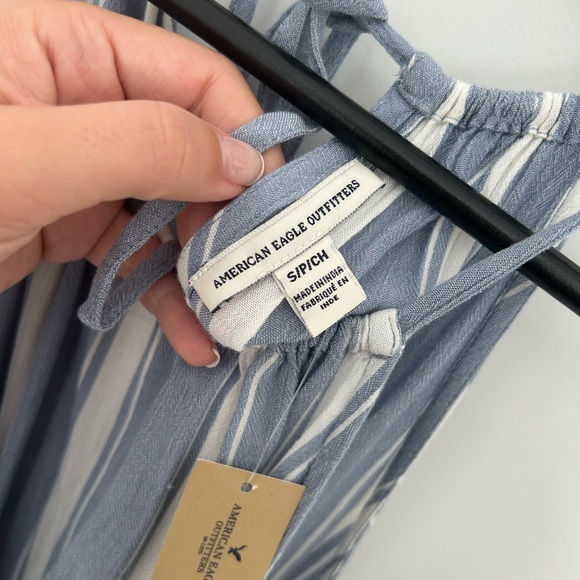 American Eagle Outfitters Cold Shoulder Striped Flowy Top - Picture 6 of 7